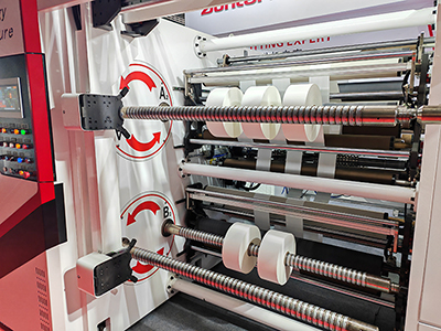 Double turret rewinder (4 axes and changeover system)